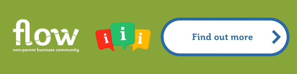 A green tile with the Flow logo on the left and a button on the right which says Find out more