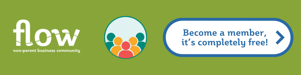 A green tile with the Flow logo on the left and a button on the right which says Become a member, it's completely free